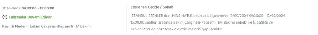 İstanbullular dikkat: BEDAŞ'tan13 Eylül cuma için elektrik kesintisi duyurusu 23